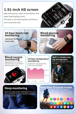 Blood Glucose Monitoring Smartwatch | Smart Watch for Non-Invasive Blood Glucose Testing